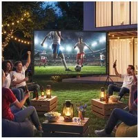 HOMCOM Leinwand Beamer 100" Projektionsleinwand tragbar doppelseitig Heimkino, 4K,8K-fähig, 160° Betrachtungswinkel, Dual-Stativ, faltbar, waschbar