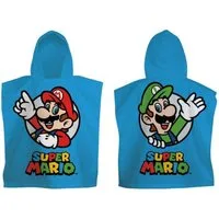 Super Mario Badeponcho 100 x 50 cm Mikrofaser Bade Poncho ab 3 Jahren