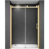 BuyLando.Shop Dusch-Schiebetür Glaswerk Westfalen- Viktoria 150x195cm Nischentür/Schiebetür-Gold, 150x195 cm, Glas