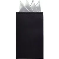 DonDon Einstecktuch DonDon Herren Einstecktuch vorgefaltet, (Packung, 1-St), vorgefaltet, mit Karton verstärkt, Seidenlook