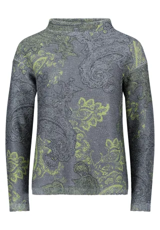 Betty Barclay - Strickpullover grau/grün - Gr. - 46