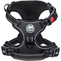 LuxusKollektion Hunde-Geschirr Hundegeschirr Keine Pull Front Reflektierend Kontrolle L Schwarz