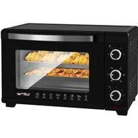 Woltu Minibackofen, 32 Liter, 1600 Watt Herausnehmbares Krümelblech mit Timer