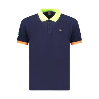 Norwegen 1963 Blaues Baumwoll-Herren-Polohemd