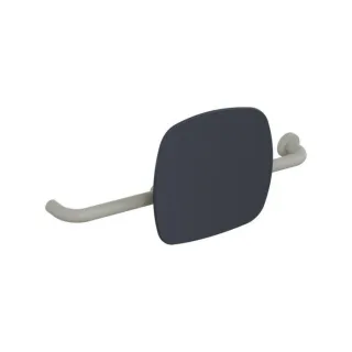 Hewi 801 Rückenstütze 801.51B9262R95 Wandabstand 150mm, Ausführung rechts, matt, Lehne anthrazitgrau, felsgrau