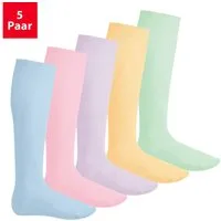 Footstar Langsocken EVERYDAY! 5 PAAR Damen & Herren Kniestrümpfe Lange Socken kniehoch