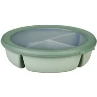 Mepal Lunchbox Bento-Schüssel rund Cirqula mit 3 Fächern für Meal-Prep, Polypropylen (PP), Thermoplastische Elastomere (TPE), Frischhaltedose luftdicht, Mahlzeiten getrennt aufbewahren