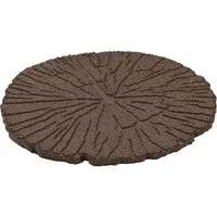 Lemodo Trittsteine Trittstein, Gartenplatte, Gehwegplatte in Baumstammoptik, 46x46 cm, 2-St., Rutschfester Untergrund, Baumstamm-Optik
