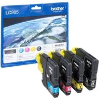 Brother 1 Sparpack: Tintenpatronen LC-985 BK/C/M/Y Tintenpatrone (4 Farben (LC-985BK, LC-985C, LC-985M, LC-985Y), 1-tlg)