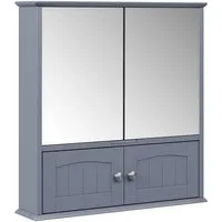 Vicco Badezimmerspiegelschrank Bianco, Grau, 56 x 58 cm (1-St)