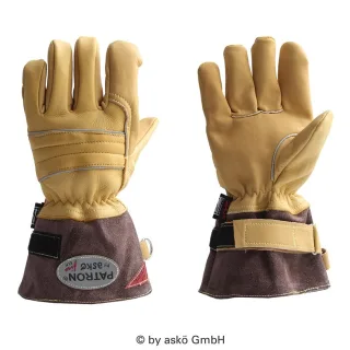 Brandhandschuh PATRON® FIRE ELK askö | Gelb | kurze Stulpe | EN 659 | Spezial Elchleder | Hipora-Membran | direkte Feuerbekämpfung | Innenangriff 6