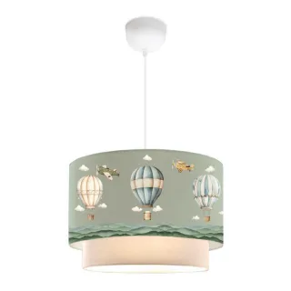 lux.pro Hängeleuchte, Grün, Textil, 30x70x30 cm, Lampen & Leuchten, Innenbeleuchtung, Kinderzimmerlampen