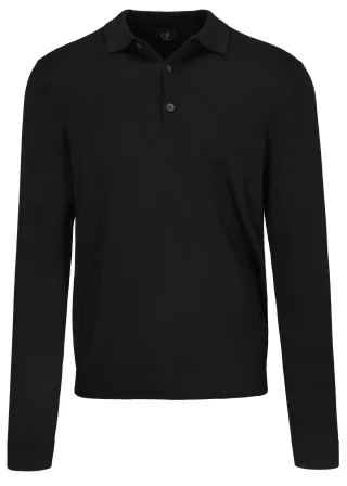 COMMANDER Finest Clothing - Polo Pullover, uni black - Gr. - XXL