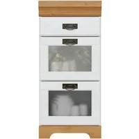 OTTO home Unterschrank Rügen Breite 40 cm, FSC® zertifiziert, Schubkästen mit Glaseinsatz