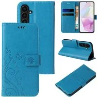 Tec-Expert Handyhülle Cover Tasche Hülle für Samsung Galaxy A36 5G 6.64 Zoll, 6.64, Klapphülle Case mit Kartenfach Fliphülle aufstellbar, Motiv Blumen