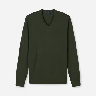 OLYMP - OLYMP Casual Strick oliv - Gr. - XL
