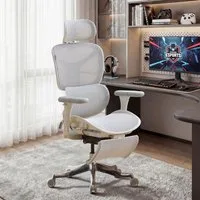 welax Bürostuhl ergonomischer Arbeitsstuhl, Schreibtischstuhl, Gamingstuhl (1 St), 6D-Armlehnen, atmungsaktive Mesh-Rückenlehne mit Fußstütze