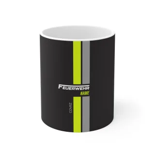 COVRZ Personalisierter Feuerwehr-Keramikbecher – Individuell gestaltbarer Text für Helden 11oz Ohne