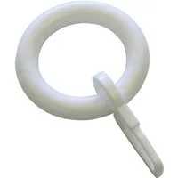 GARDINIA Gardinenring mit Faltenlegehaken, (10-St), Serie Vitragestangen/Caféhausstangen