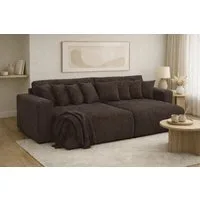 Kaiser Möbel Schlafsofa, Cordstoff Poso, PIANO DOUBLE, Große Liegefläche, Tiefe Sitzfläche, Cordstoff mit markanter Struktur