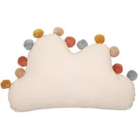 Atmosphera Créateur d'intérieur Dekokissen Dekokissen für Kinder WOLKE mit Pompons, 30 x 50 cm