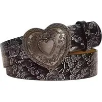 Ware aus aller Welt Koppelgürtel Modischer Damengürtel mit Metallschnalle floralem Western Muster