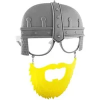 Sun Staches Kostüm Partybrille Ritter, Lustige Brille mit Bart