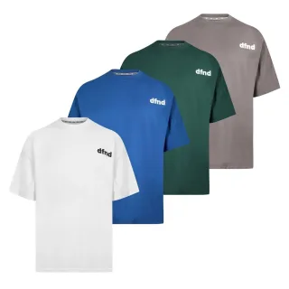 DFND London - T-Shirt für Herren (4er-Pack) (Weiß/Blau/Grün/Grau)