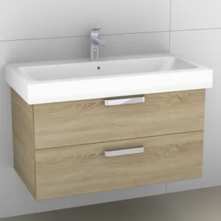 Artiqua 413 Waschtischunterschrank für iCon 124090, 124093 Castello Eiche quer NB, 413-WU2L-K13-7134 413-WU2L-K13-7134-426