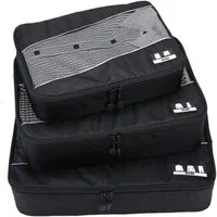 L.A. Sports Kofferorganizer Set / Packwürfel (3-er Pack), mit Sichtfenster aus Netzgewebe