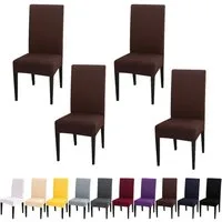 BTTO Stuhlhusse Stuhlhusse Universal Stretch Stuhlbezug Stuhlüberzug,Einfarbig, Elastische Stretch Husse