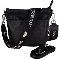 MIRROSI Umhängetasche Damen, Crossbody Bag, Echtleder Made in Italy (1 Tasche 2 Gurte oder Basic Version 1 Tasche 1 Gurt), 24x18x12cm (BXHXT)