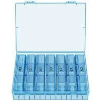 Wellgro Pillendose Große Tablettenbox für 7 Tage