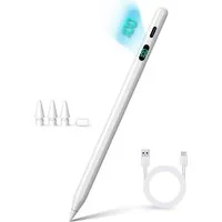 TUWENA Eingabestift Stift für iPad 2025–2018, mit 3 Ersatzspitzen, Schnelles Aufladen Für iPad 11th A16/10/9/8/7/6, Air 11/13 M2/M3, Pro 11/13 M4, Air 5/4/3
