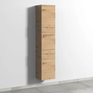 Sanipa 3way Hochschrank mit 2 Türen und 1 Auszug, Eiche Natural-Touch UM10385