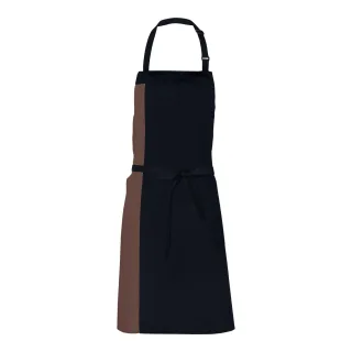 Link Kitchen Wear - Herren/Damen Unisex Schürze "Duo" (Schwarz/Braun)