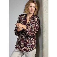 Andijamo-Fashion Schlupfbluse SOFT BLOOM Print aus zarten Blüten, feminine Silhouette mit V-Ausschnitt