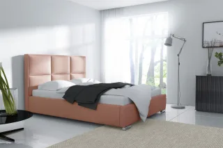 Polsterbett Doppelbett VITUS Komplettset Polyester.. Apricot 180x200cm