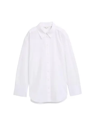 Tom Tailor - Loose Fit Popeline Hemdbluse White - Gr. - 42