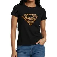 Spreadshirt T-Shirt Superman Leoprint Logo Frauen T-Shirt (1-tlg)