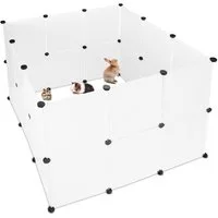 relaxdays Freigehege DIY Freilaufgehege Kunststoff, 24er Pack