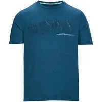 Killtec T-Shirt MN TSHRT C Schnelltrocknendes Herren T-Shirt mit Berg-Print und Melange-Optik
