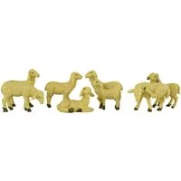 dekoprojekt Krippen-Zubehör Krippenfiguren Schafe 7-tlg., (Spar Set, 7 teilig)