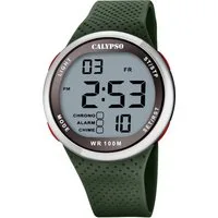 Calypso Quarzuhr Herrenuhr K5785-5 Grün Kunststoffband 44 mm