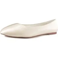 White Lady 870 ivory Satin - flache Brautschuhe Ballerina