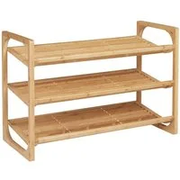 HOMCOM Schuhregal Schuhablage, Schuh-Organizer mit Griff, Schuhständer 1-tlg., für max. 9 Paar Schuhe