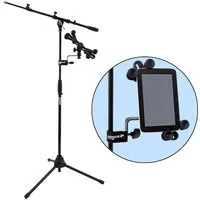 keepdrum Mikrofonständer keepdrum Mikrofonständer mit Tablet-PC Halterung, Vorteils-Set mit Tablet-PC Halterung