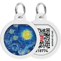 WAUDOG Tier-Halsband Pet ID Tag für Hund Katze mit QR Passport Global Suchsystem