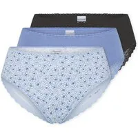 Schiesser Brasilslip Modern Multipacks (3er Pack) Spitzenbänder, Single-Jersey, Baumwollmischung