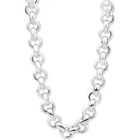 Tony Fein Silberkette Erbskette 11mm Rund 925 Silber Poliert, Made in Italy für Damen und Herren